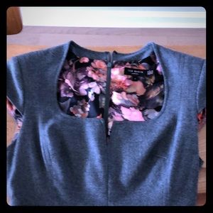 Ted Baker Size 1 Gray Wool Dress